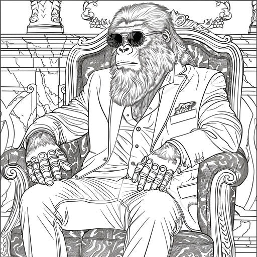 Bigfoot Coloring Page - Coloring Sheets for Everyone