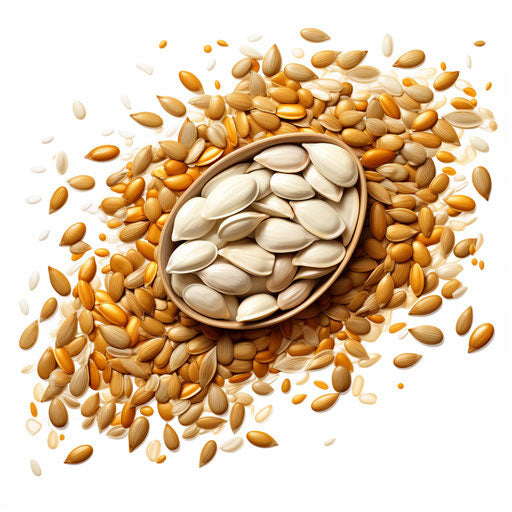 Seed clipart in the style of Oil painting, on a white background