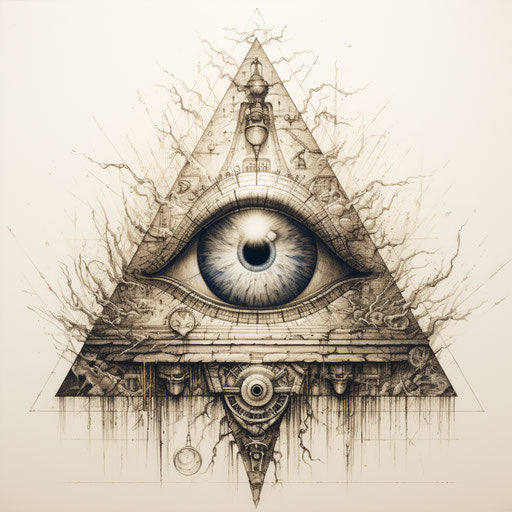 The pyramid of the eye with light inside