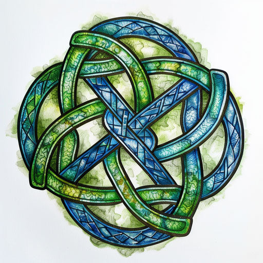 Vibrant Celtic Knot Tattoo Design Pack