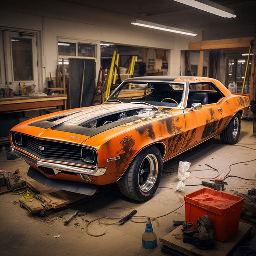 Restoration of classic Chevrolet Camaro car