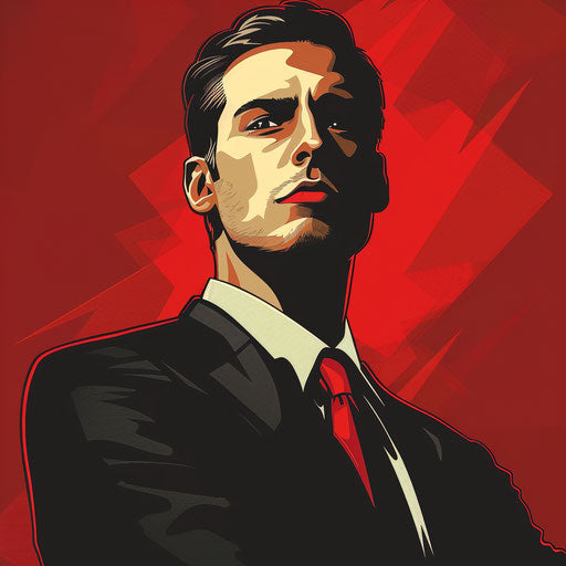 Determined business man in challenging times