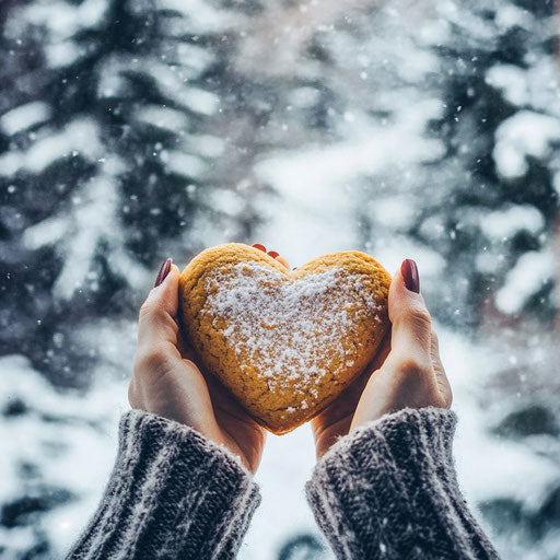 Christmas heart held in hands