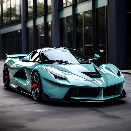 The classic Seafoam blue Ferrari