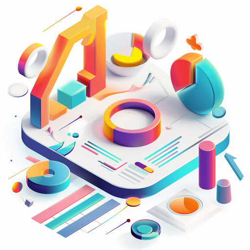 Information clipart in photo realistic style with flat white background