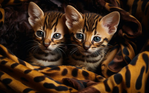 Bengal kittens cute at Bengal breeder in India