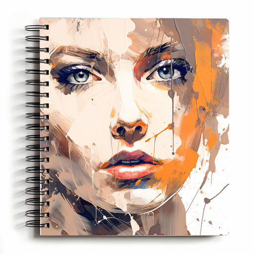 Sketchbook clipart in the style of Oil painting on white