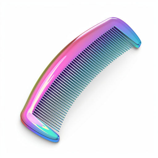 Realistic comb clipart on flat white background