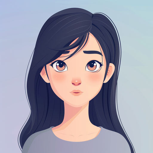 Cartoon clipart in realistic style with flat blue background