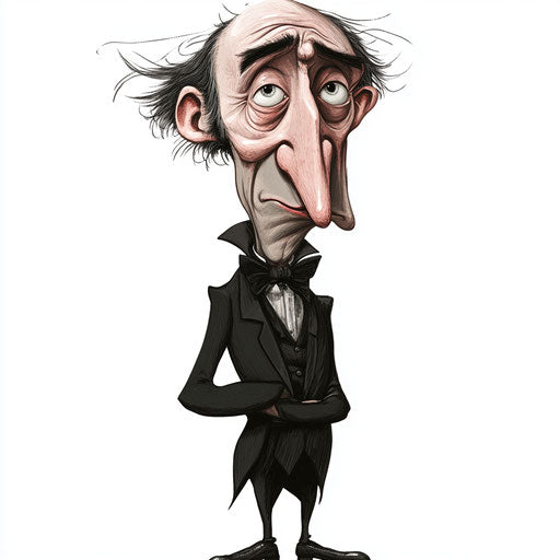 Humorous caricature of a William Clark clipart