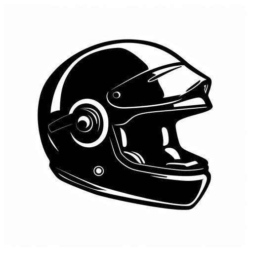 Helmet in Minimalist style on white background