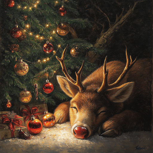 Warm glow under the Christmas tree