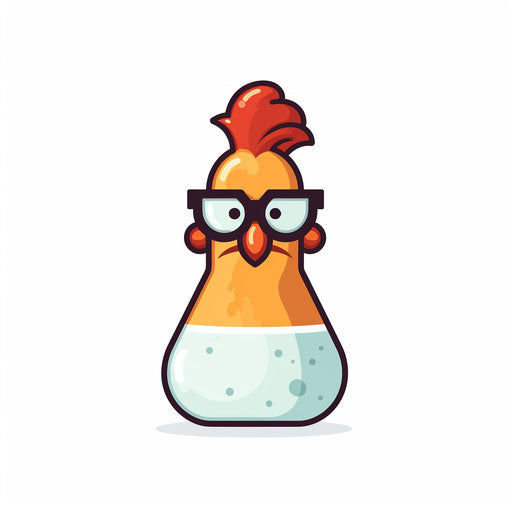 Beaker clipart in Minimalist style, on white background