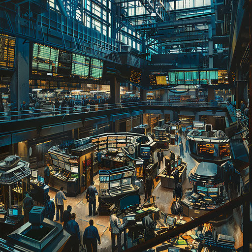 Vibrant commodity exchange market for finance depiction