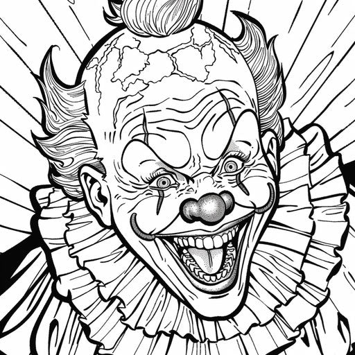 A funny clown making silly faces