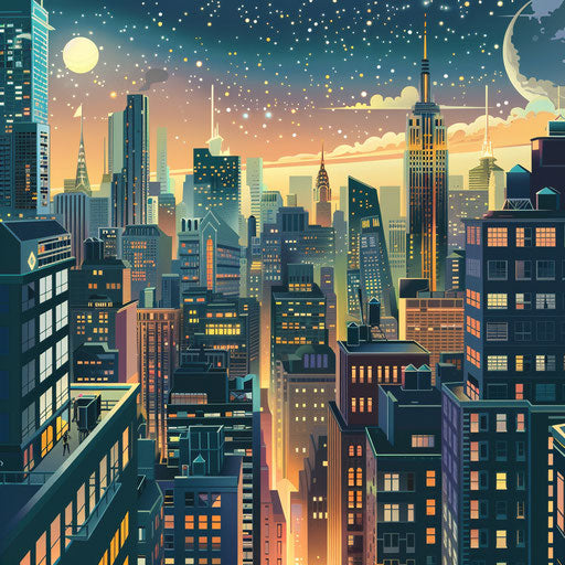 Cityscape evolution from day to night for urban night owls