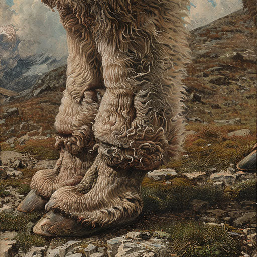 Intricate details of an alpaca's hoof in its habitat