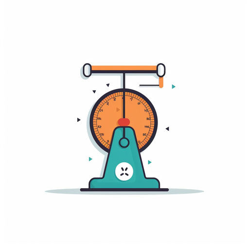 Minimalist scale clip art on white background