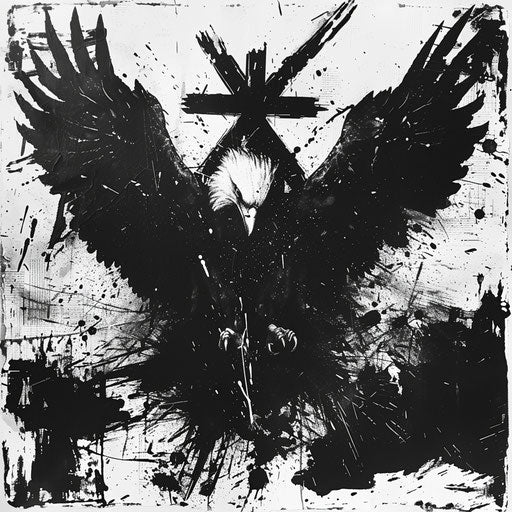 Eagle and crosses in monochromatic chaos