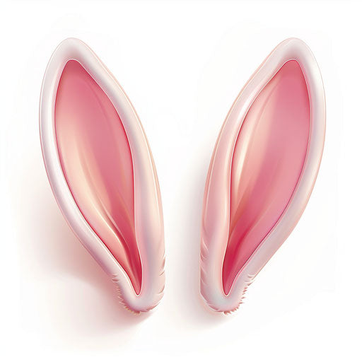 Bunny ears clipart in photo realistic style