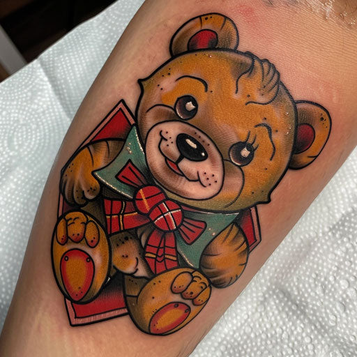 Neo-traditional teddy bear