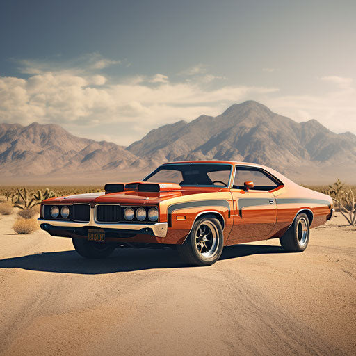 Powerful vintage sports coupe