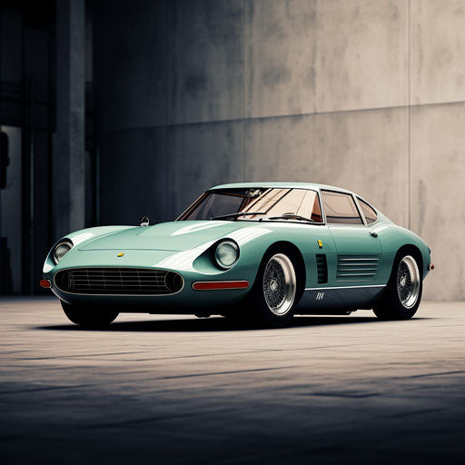 Classic Seafoam Blue Ferrari GT