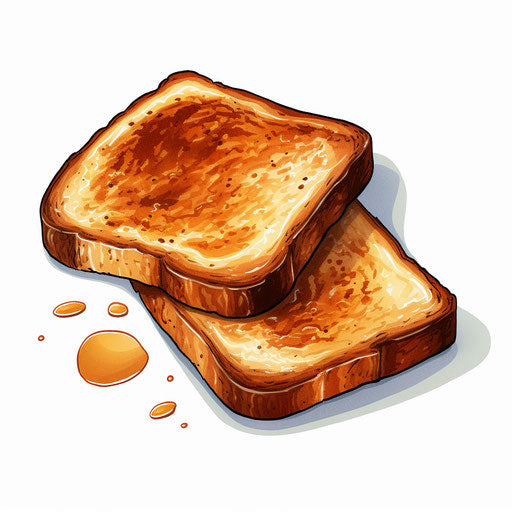 Toast illustration in the style of Chiaroscuro Art