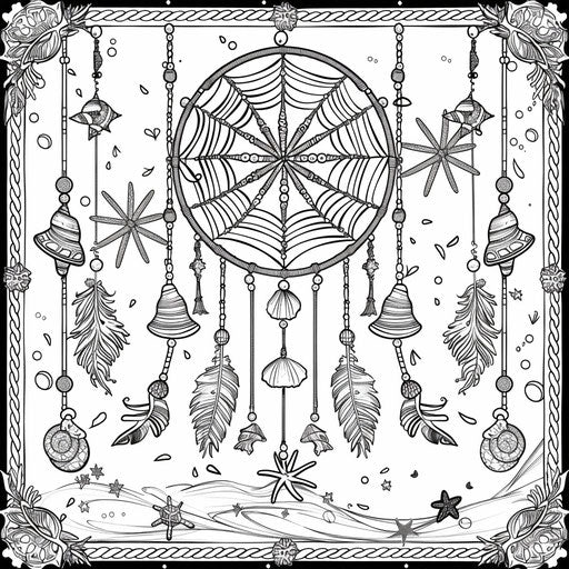 Dream catcher with shells and starfish