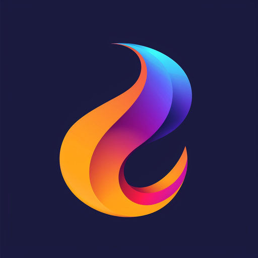 Modern vector logo with vibrant color gradient
