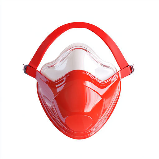 3D CPR Mask on flat white background, isolated clipart