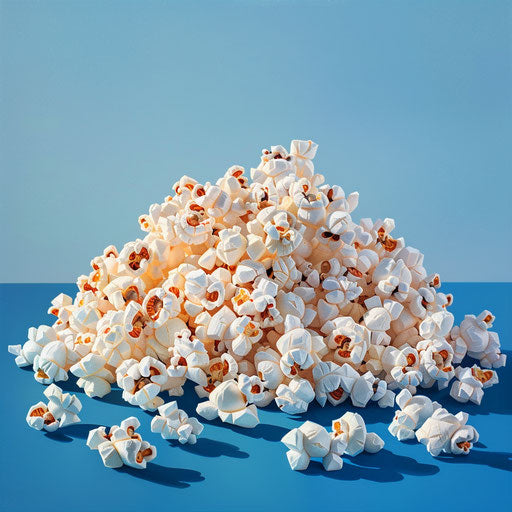 Popcorn illustration on light blue background