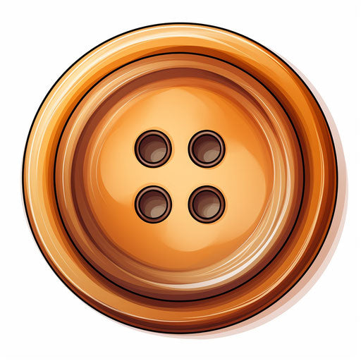 Button illustration in the style of Chiaroscuro Art, on white background