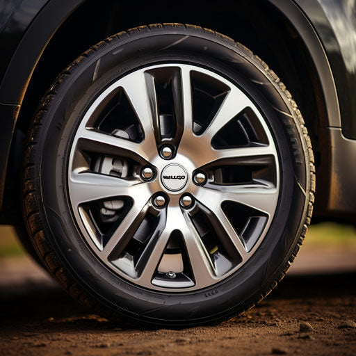 Modern SUV with classic alloy rims