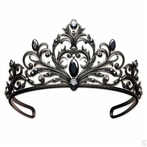 Tiara drawing in the style of Chiaroscuro Art on white background