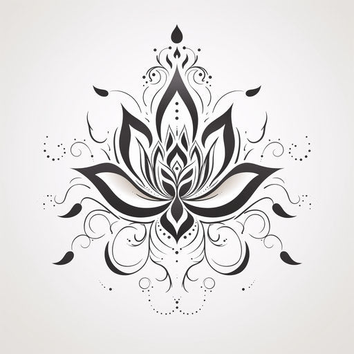 Lotus flower pattern hand drawn ornament for mandala