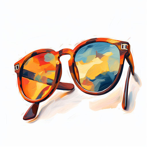 Sunglasses in the style of Oil painting