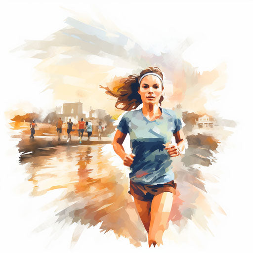 Artistic training on white background