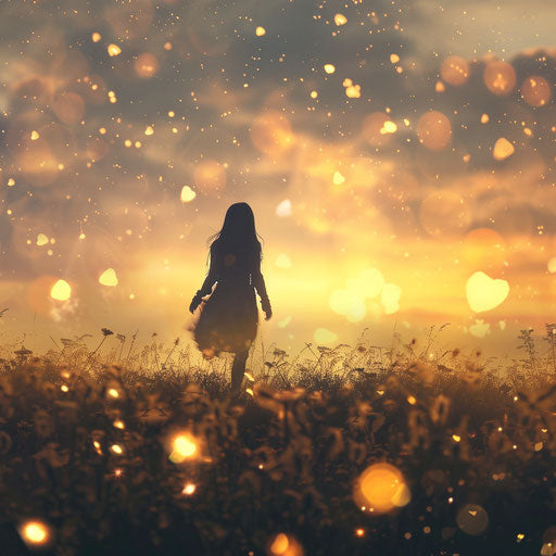 Goodbye in photo realistic clipart style with flat random background, ethereal glow and soft edges