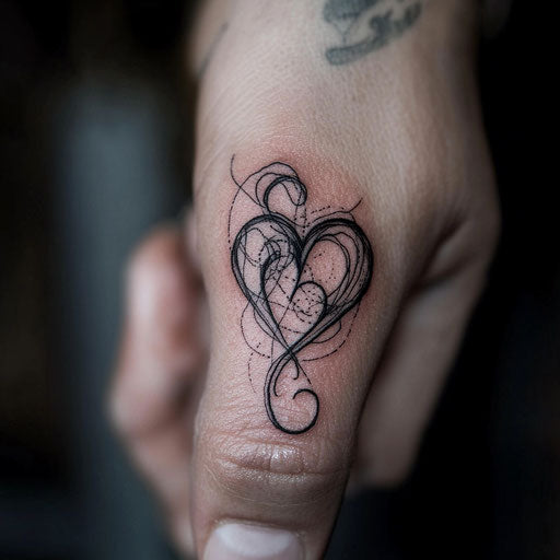 Heart Tattoo On Finger Tattoo Design Pack