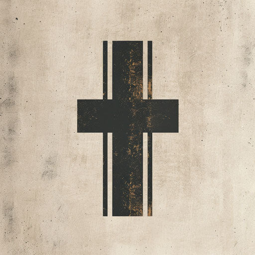 Sophisticated church logo with muted palette and textured background