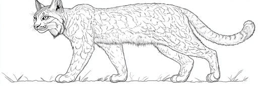 Very simple lynx coloring book page 3:1