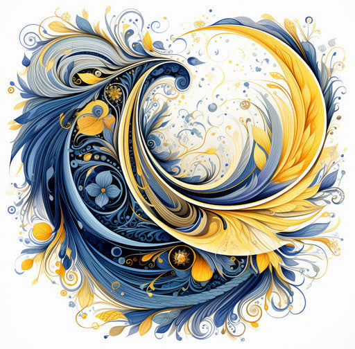 Elegant and luminous dove wing vector with floral motifs