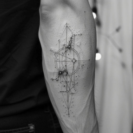 Simple tattoos for men of a constellation
