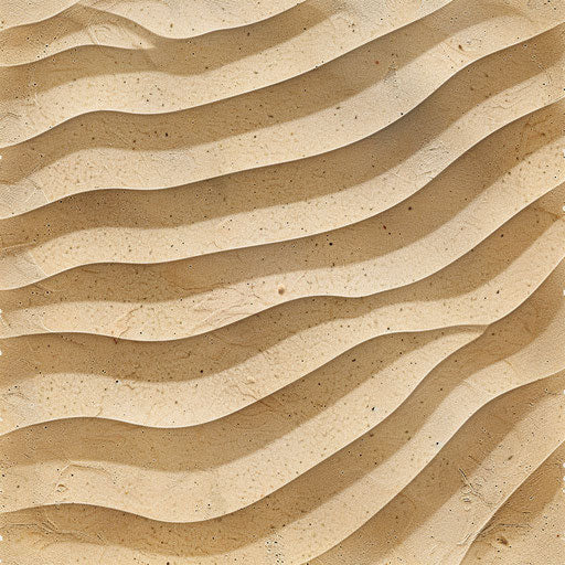 Sand illustration in photo realistic style with flat random background, vintage filter and delicate lines