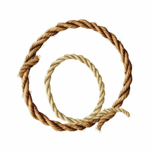 Minimalist rope illustration on white background