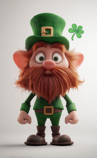 Leprechaun, St. Patrick's Day theme, caricature-like