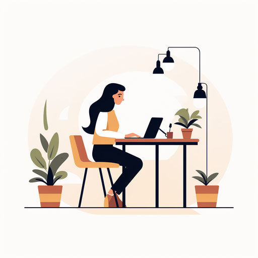 Minimalist style work clip art on a white background