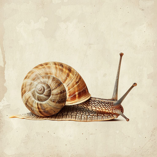 Snail clipart with flat random background