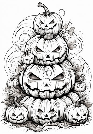 Halloween pumpkin coloring page